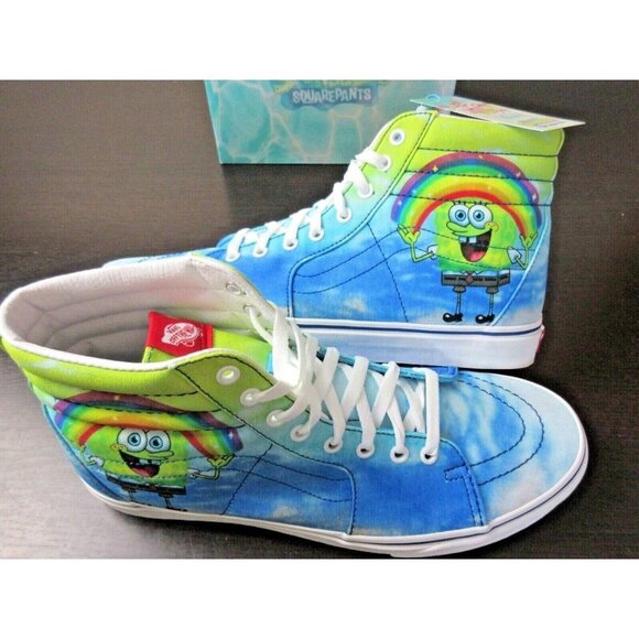 COPY - Vans x SpongeBob Men's Sk8-Hi Imaginaaation Blue Canvas Shoes Size 11.5 … - Picture 2 of 6